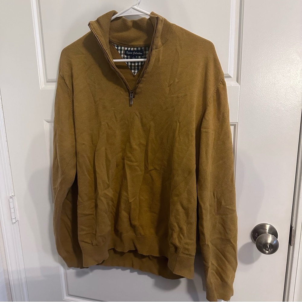 Men’s Size Large Report Collection Mustard Yellow 3/4 Zip Jacket